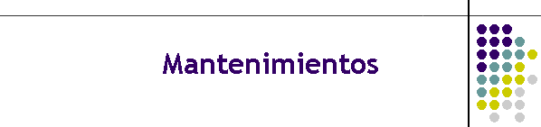 Mantenimientos
